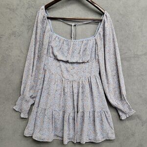 Le Lis Collection‎ Mini Dress Size Large Paisley Floral Cottagecore Milkmaid